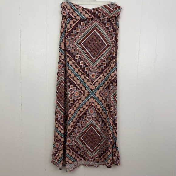 American Rag Cie Dresses & Skirts - American Rag Cie Womens Geometric Diamond Print Maxi Skirt Boho Multicolor Large